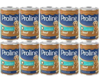 Pro Line Konserve Dana Etli Yaş Köpek Maması 400 gr 10'lu