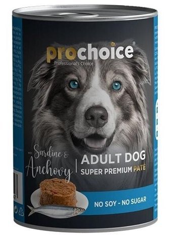 Pro Choice Premium Hamsili - Sardunyalı Yaş Köpek Maması 400 gr Tekli