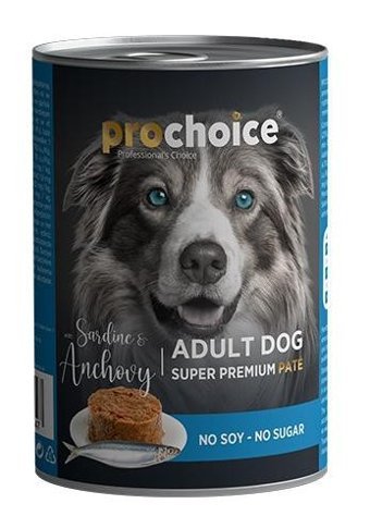 Pro Choice Premium Hamsili - Sardunyalı Yaş Köpek Maması 400 gr Tekli