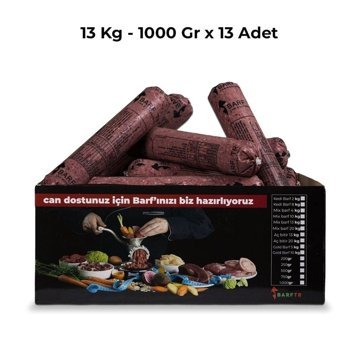Barftr Aç Bitir Kuzu Yaş Köpek Maması 1000 gr 13'lü