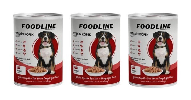 Foodline Biftekli Yaş Köpek Maması 3 x 400 gr 3'lü