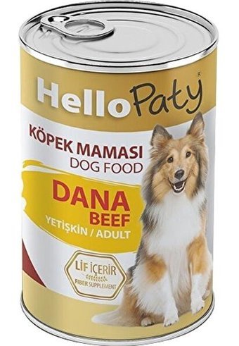 Hello Paty Yüksek Enerji Dana Etli Yaş Köpek Maması 24 x 415 gr 24'lü