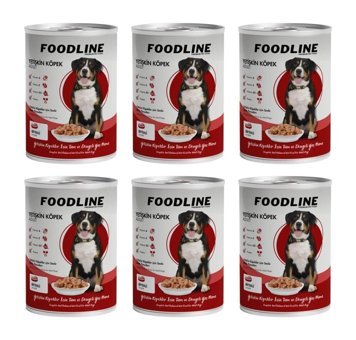 Foodline Biftekli Yaş Köpek Maması 6 x 400 gr 6'lı