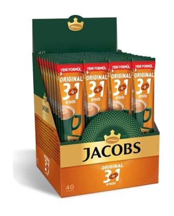 Jacobs 3'ü 1 Arada Sade 16 gr 40 Adet Granül Kahve Hazır Kahve