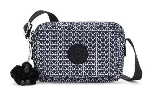 Kipling Abanu Sıgnature Prınt Kadın Omuz Çantası Siyah