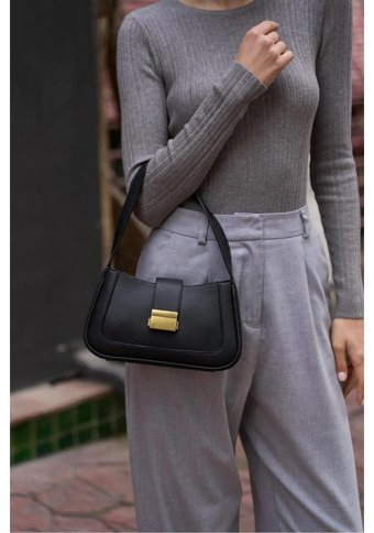 Gülşah Çaptı Bag Kısa Kadın Omuz Çantası Siyah