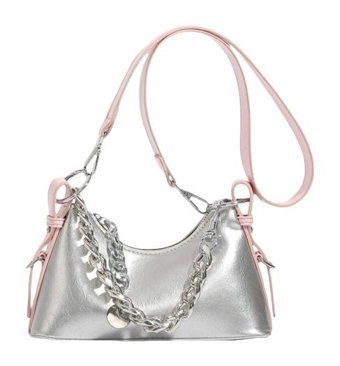 Magideal Suntek İşe Gidip Gelmek Için Şık Kadın Omuz Çantası Gümüş