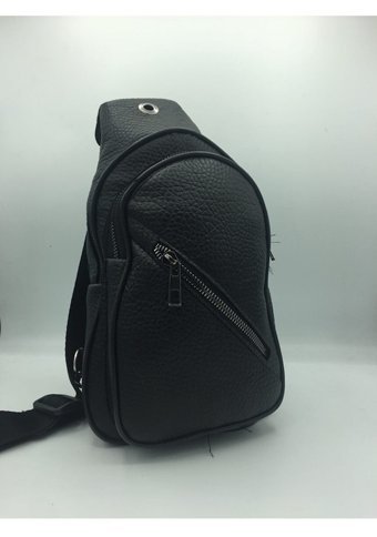 Elentra Unisex Deri Kulaklık Usb Çıkışlı Bel Parlak Kadın Omuz Çantası Siyah