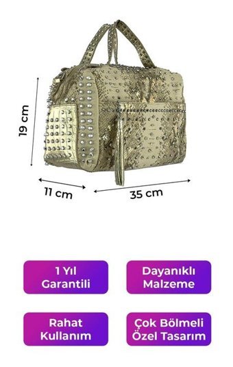 Kriste Bell Altın 26545 Kadın Omuz Çantası Altın
