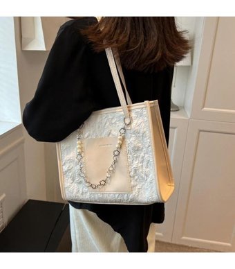 Magideal Suntek Kanvas Sevgililer Günü Kadın Omuz Çantası Beyaz