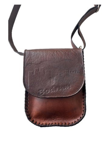 Lnleather Deri Elişçiliği Butiküretim ÖzelTasarım Kadın Omuz Çantası Kahverengi
