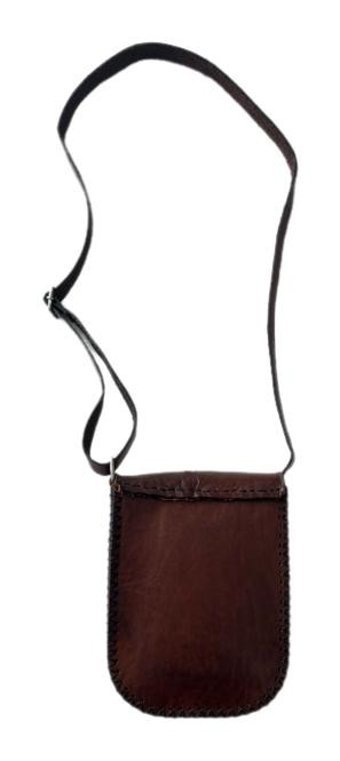 Lnleather Deri Elişçiliği Butiküretim ÖzelTasarım Kadın Omuz Çantası Kahverengi