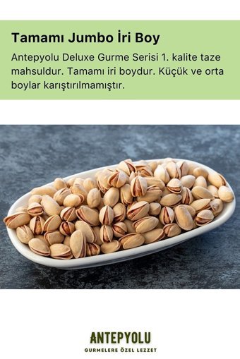 Antepyolu Deluxe Gurme Ana Çıtak Kabuklu Kavrulmuş Siirt Yöresi Tane Antep Fıstığı 500 gr