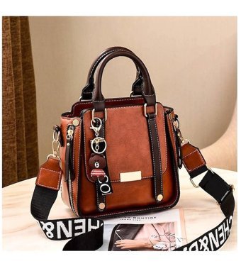 Alibee Antik Moda Retro Kore Tarzı Sevimli Basit Rahat Mizaç Kadın Omuz Çantası Taba
