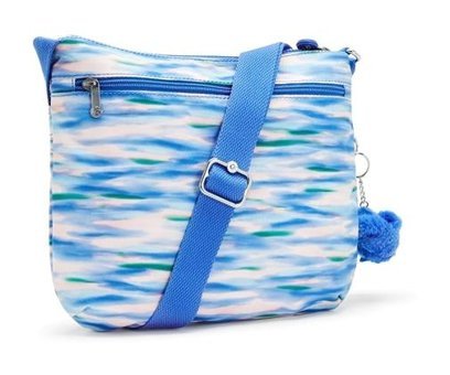 Kipling Arto Desenli Dıluted Kadın Omuz Çantası Beyaz - Mavi