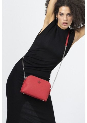 Valentino Orlandi Monogram Vlt044 Kadın Omuz Çantası Kırmızı
