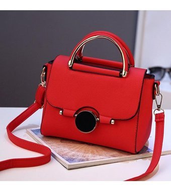 Happyplanet B.N. Moda Tatlı Kilitli Kadın Omuz Çantası Kırmızı
