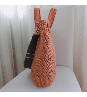 Nvsisters Yazlık Hasır Tarçın Kadın Omuz Çantası Tarçın
