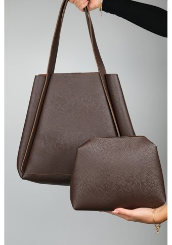 Luvi Shoes Klos Floter Kadın Omuz Çantası Kahverengi