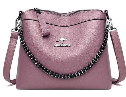Alibee Zincir Detaylı Kadın Omuz Çantası Pembe