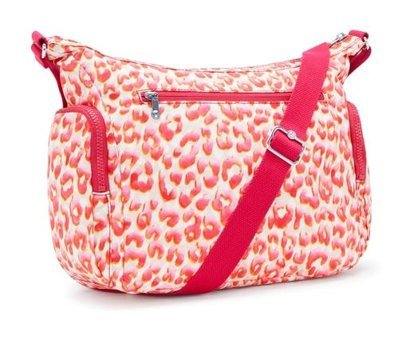 Kipling Gabb Latın Cheetah Kadın Omuz Çantası Pembe
