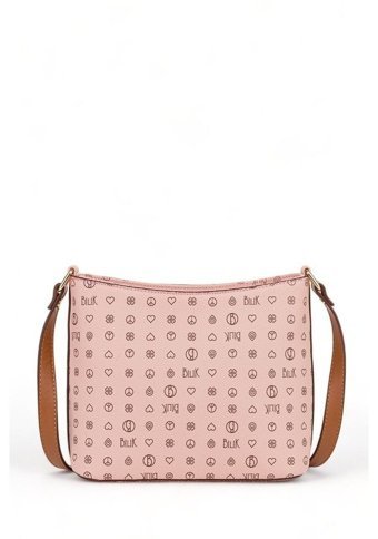 Bilik Deri Monogram Nv 1008 Kadın Omuz Çantası Pembe - Taba