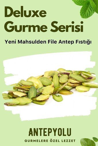 Antepyolu Deluxe Gurme Boz Çiğ Yöresi File Antep Fıstığı 20 gr