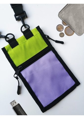 Vatkalimon Unisex Kadın Omuz Çantası Yeşil - Lila