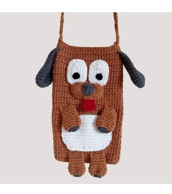 El Emeği Köpekcik Kadın Omuz Çantası Çok Renkli