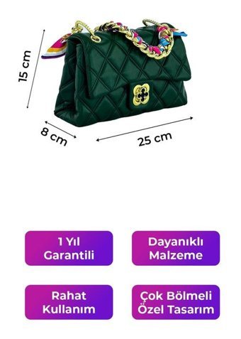 Kriste Bell 26482 Kadın Omuz Çantası Yeşil