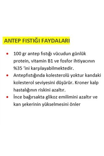 Tuğba Kuruyemiş Kabuklu Kavrulmuş Gaziantep Yöresi Tane Antep Fıstığı 500 gr