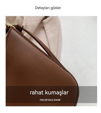 Worryfre Tavşan Kolyeli Crossbod Kadın Omuz Çantası Haki - Camel