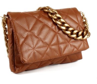 Luwwe Bag'S Kapitoneli Zincir 20652 Kadın Omuz Çantası Taba