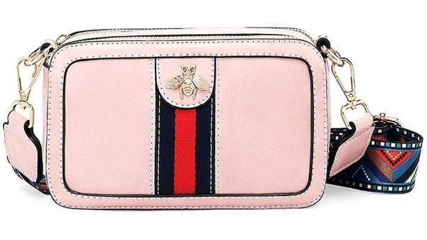 Alibee Purse Pu Deri Kamera Clucth Kadın Omuz Çantası Pembe