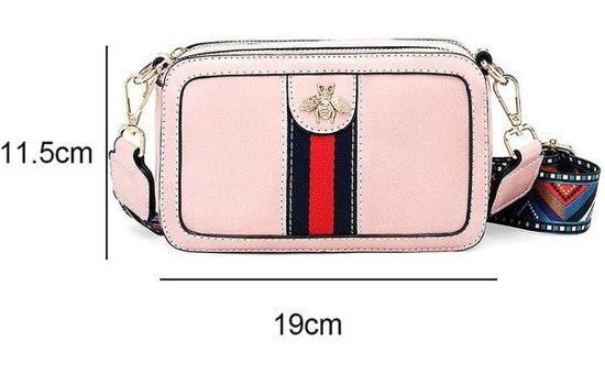 Alibee Purse Pu Deri Kamera Clucth Kadın Omuz Çantası Pembe