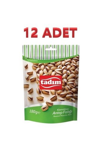 Tadım Kabuklu Kavrulmuş Yöresi Tane Antep Fıstığı 12x180 gr
