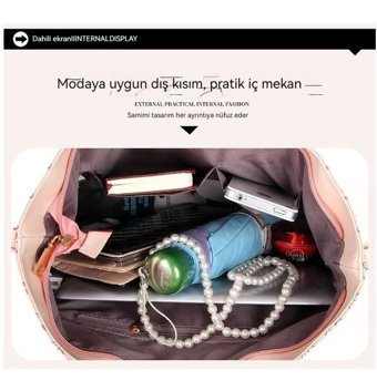 Worryfreeshopping Lbw Alt Beş Parçalı Set Kadın Omuz Çantası Mavi