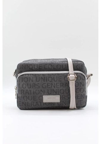 Nothing Denim 2 Gözlü Ayarlanabilir Kadın Omuz Çantası Mavi - Füme