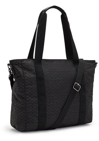 Kipling 1533025237 Asseni Büyük Boy Kadın Omuz Çantası Koyu Gri - Siyah