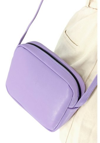 Çlk Accessories Küçük Kare Kadın Omuz Çantası Mor
