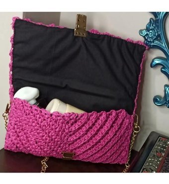 Ecndesing Handmade Kutu Kadın Omuz Çantası Pembe