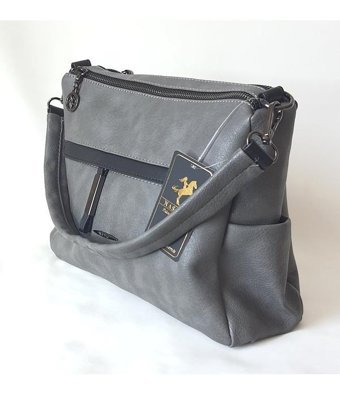 Nas Bag 1341 Model Renk Lizbon Kadın Omuz Çantası Gri - Siyah