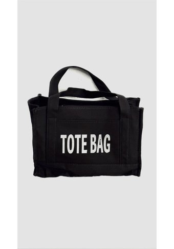 Takmoda Kanvas Kumaş Totebag Kadın Omuz Çantası Siyah