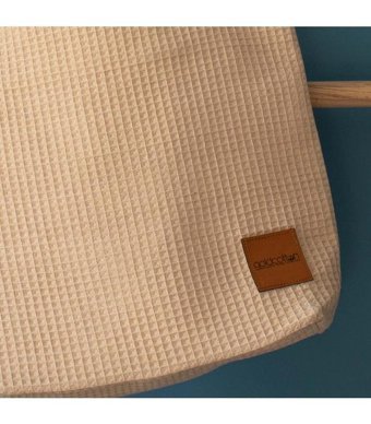 Gold Cotton Waffle Dione Kadın Omuz Çantası Bej