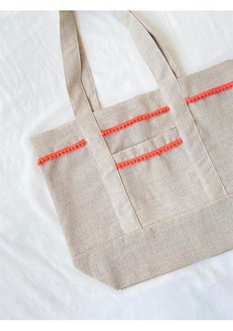 Retrobird Tasarım Tote 12517 Kum Kadın Omuz Çantası Kum