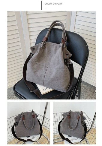 Chelsea Kanvas Tote Bag Kadın Omuz Çantası Kırmızı