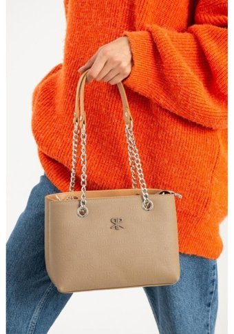 Çanta Trend Polo Of Colors 4 Bölmeli Kadın Omuz Çantası Kum Beji