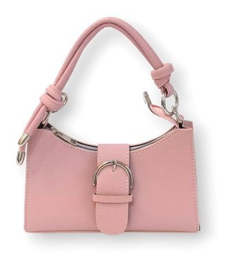Çlk Accessories Önden Kemerli Baget Kadın Omuz Çantası Pembe