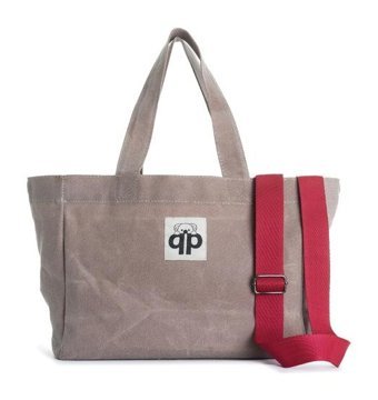Paqpa Qp Ronda Tote Bag Mumlu Kanvas Kadın Omuz Çantası Bej