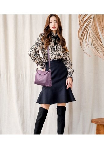 Chelsea Moda Yumuşak Deri Küçük Kare Kadın Omuz Çantası Siyah